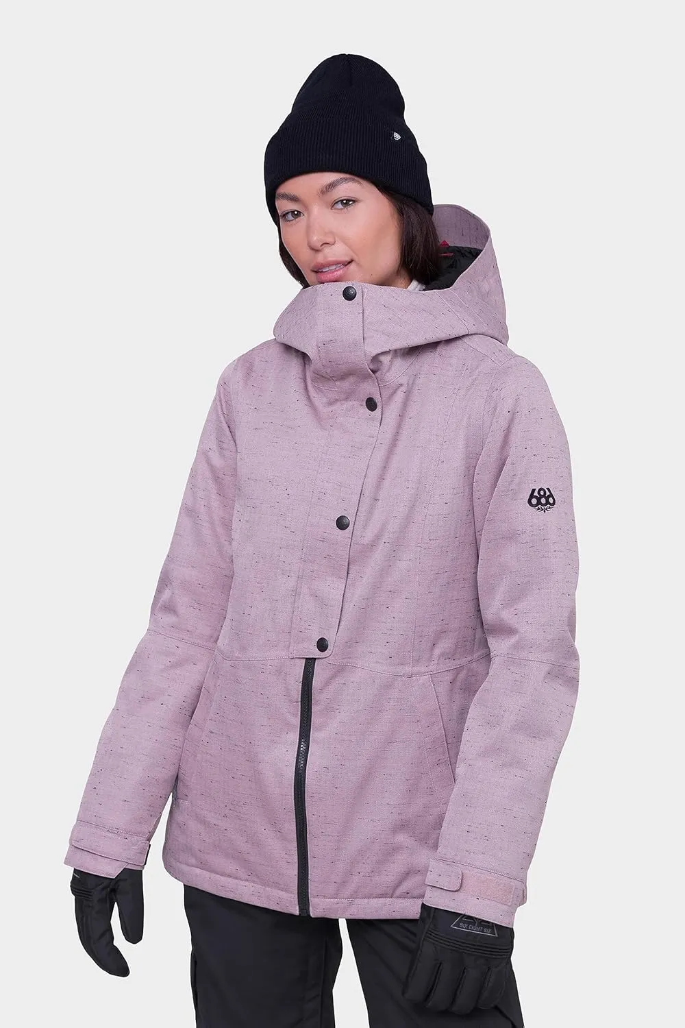 686 Women's Rumor Insulated Jacket - 2-Layer Fabric Design with Sherpa Lining & Inner Collar - Water & Weather Resistant