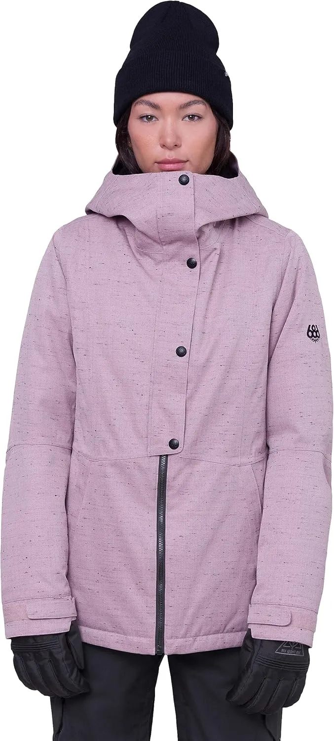 686 Women's Rumor Insulated Jacket - 2-Layer Fabric Design with Sherpa Lining & Inner Collar - Water & Weather Resistant