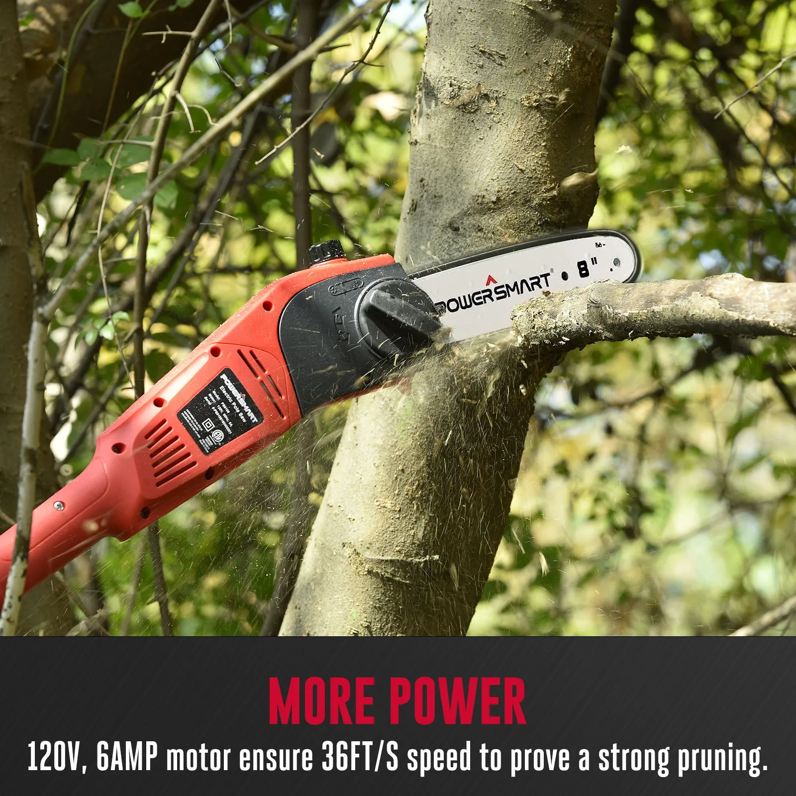 6Amp 8" Telescoping Electric Pole Saw PS6108