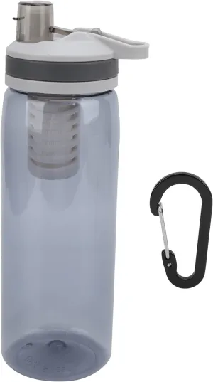 770ml Filtered Water Bottle,Camping Water Purifier Bottle, Portable Filtered Water Bottle Outdoor Water Purifier for Camping Hiking Emergency Multiple Colors (Gray)