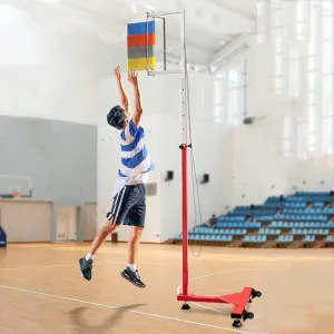 9-11.5Ft Vertical Jump Tester with Stable Base, Gym School Vertical Jump Trainer for Basketball Volleyball, Jump Height Rehab Equipment, Indoor Outdoor Sports Fields,Multicolor, Multicolor
