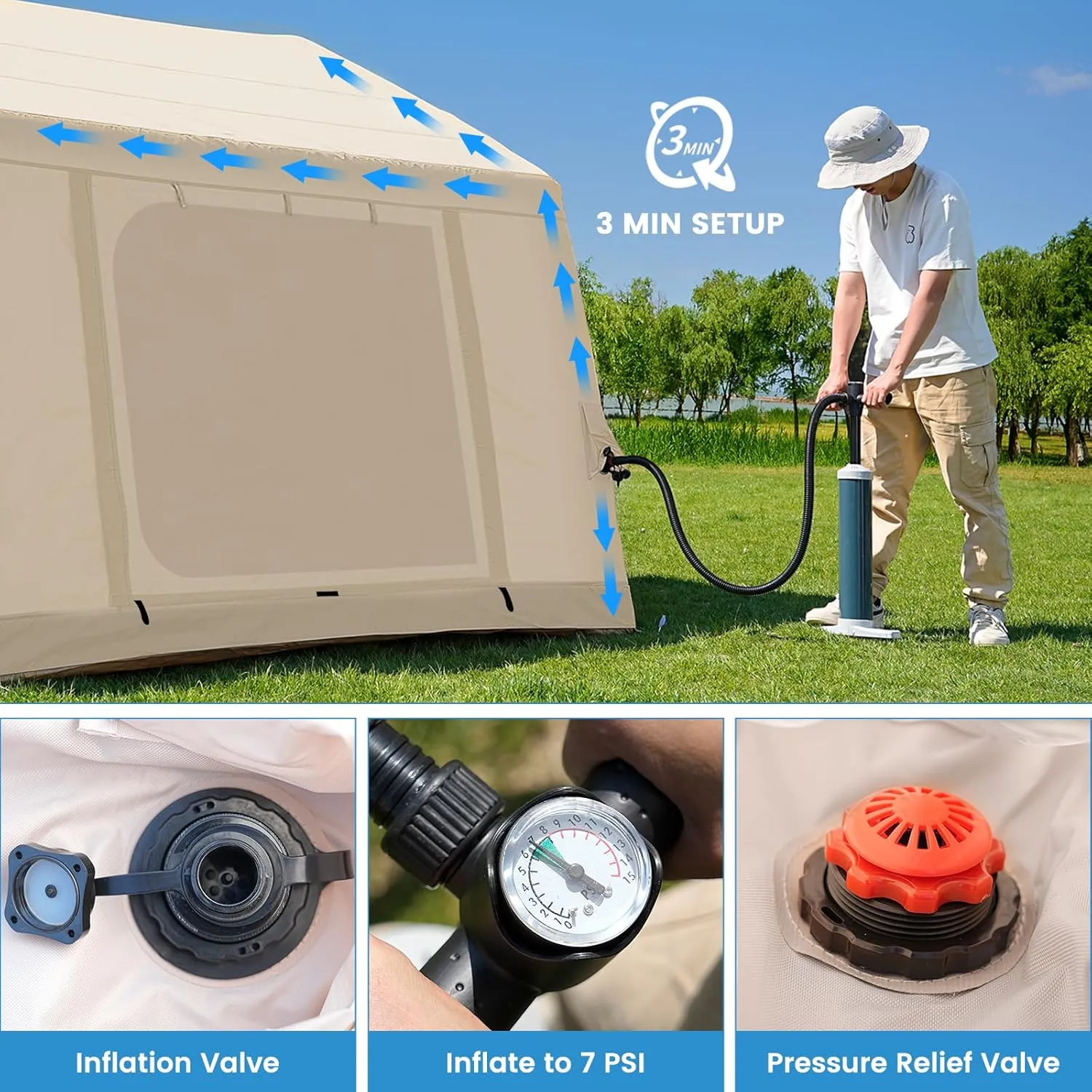 ABORON 4/6/8 Person SUV Tent, Easy Setup & Spacious SUV Tailgate Tent with Large Mesh Windoors, Rainfly & Awning, Perfect for Family & Group Outdoor Adventures