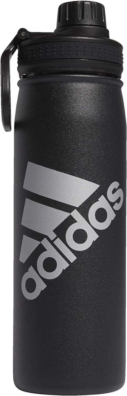 adidas 20 oz Stainless Steel, Insulated Double-Walled 18/8 Metal, Men, Women, Girls and Boys Water Bottles