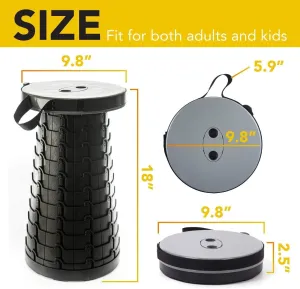 Adjustable Stool for Adults and Kids - Portable & Collapsible Design, Lightweight Outdoor Chair - Telescoping Seat for Beach, Camping, Fishing, Hiking, Hunting, Travel | Telescoping Stool (1, Yellow)