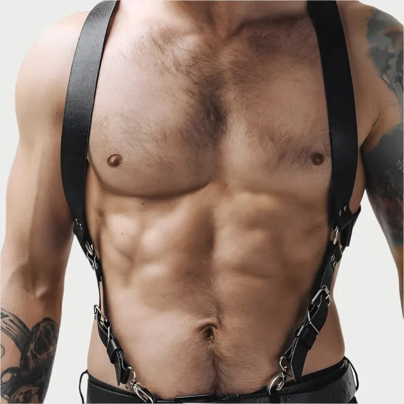 Adjustable Suspender Leather Harness