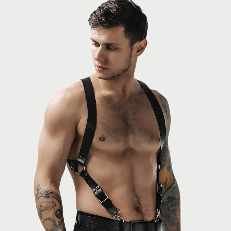 Adjustable Suspender Leather Harness