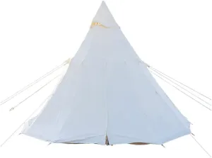 Adult Indian Teepee Tent, Breathable Pyramid Tent Cotton Bell Tent for Family Glamping Lightweight Teepee Camping Tent for 5-8 Persons