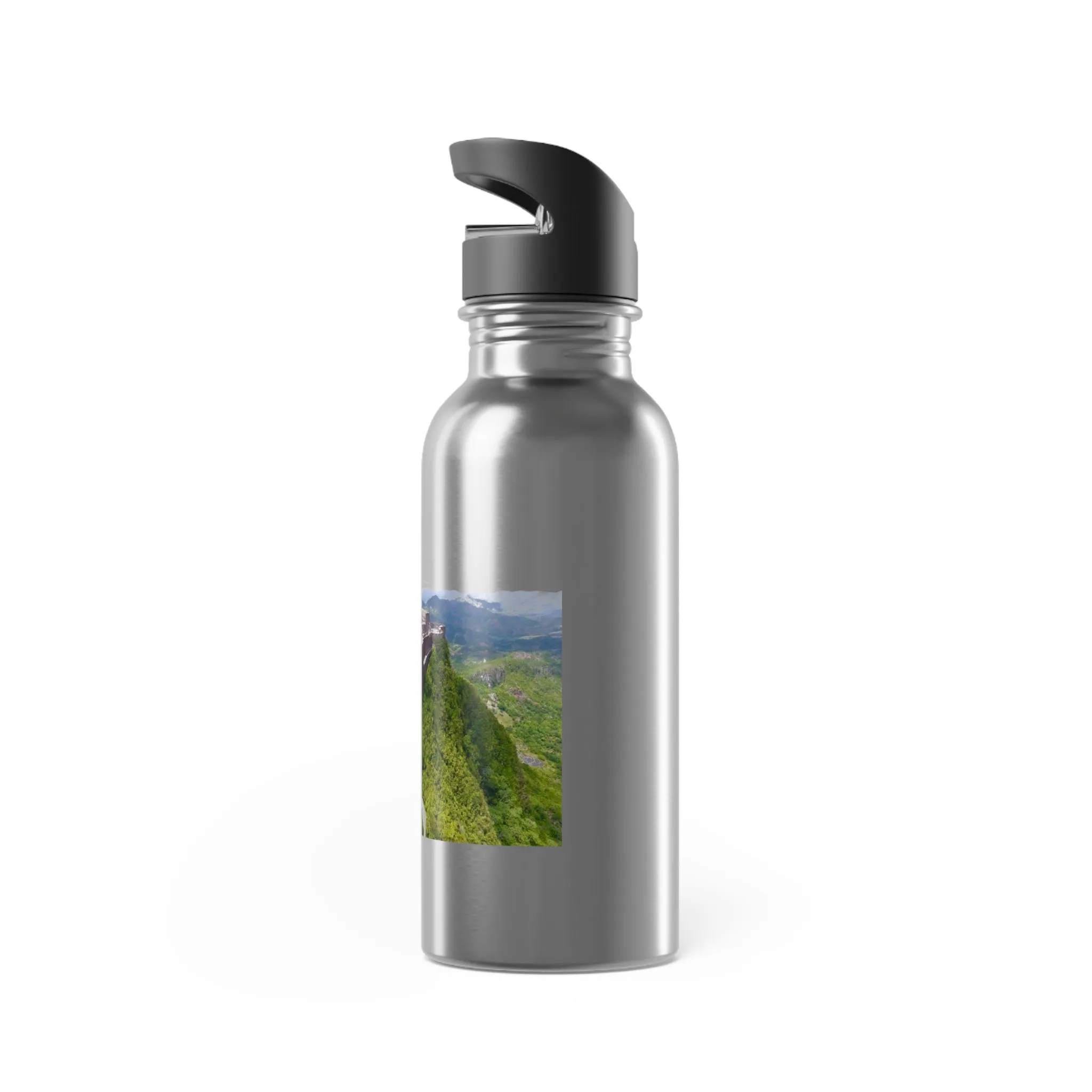 Adventure Travel Stainless Steel Water Bottle with Straw - 20oz