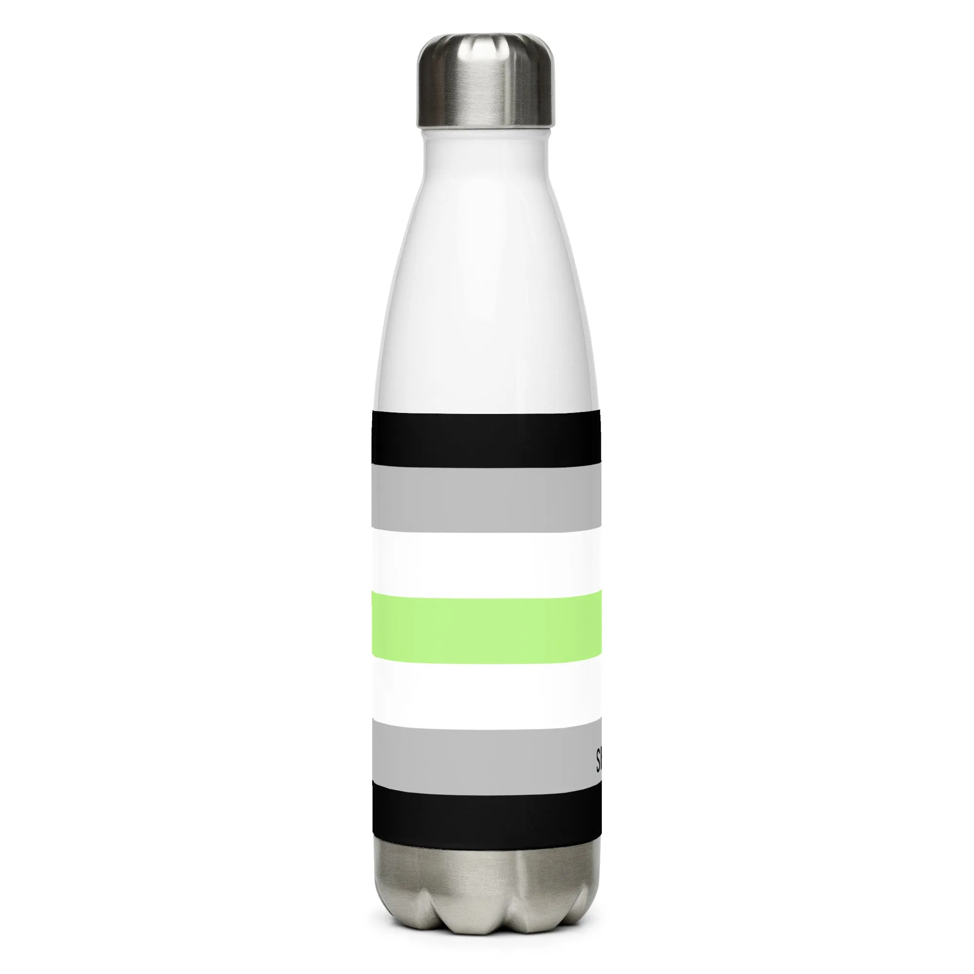 Agender Flag LGBTQ Stainless Steel Water 17oz Bottle