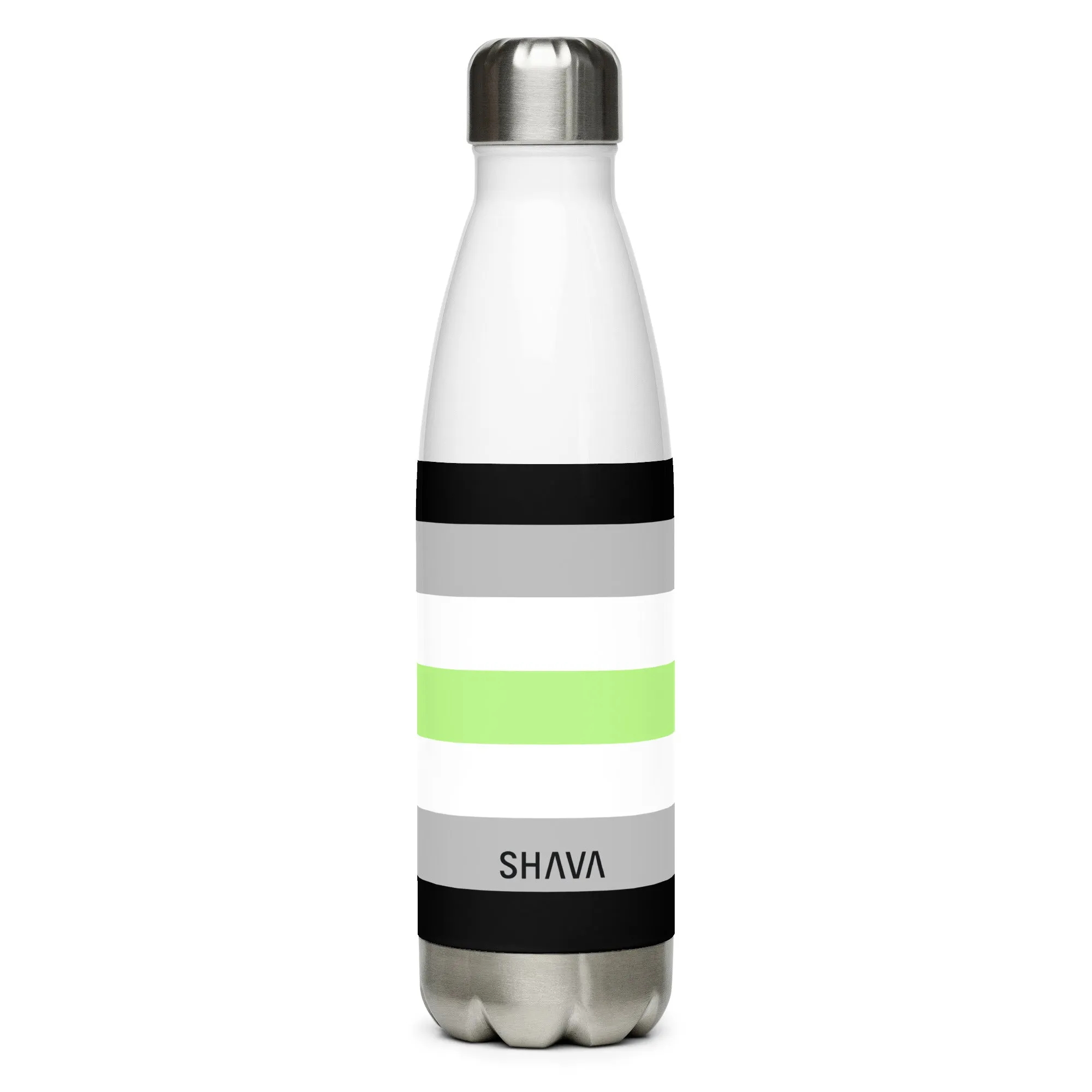 Agender Flag LGBTQ Stainless Steel Water 17oz Bottle