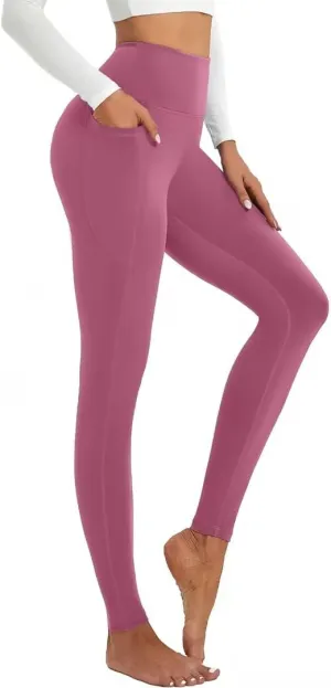 ALAVIKING Yoga Pants for Women Double Layer High Waisted Yoga Leggings Tummy Control Workout Pants with Pocket Stretchy