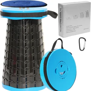 ALEVMOOM 2025 Upgraded XXL Collapsible Stool with Cushion 19.7",1000lbs Max Weight,Wider & Taller Pop Up Seat, Heavy Duty Portable Retractable Folding Chair or Travel Foot Rest for Camping & Outdoors
