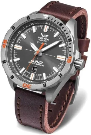almaz Mens Analog Automatic Watch with Leather Bracelet NH35A-320H263