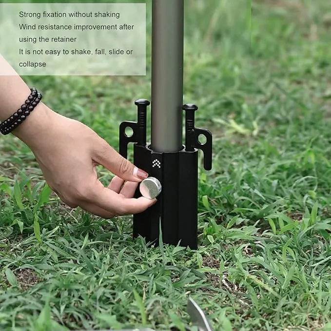 Alomejor Camping Tent Rod Holder Portable Awning Rod Holder Canopy Tent Bracket Fixed Tube Accessories