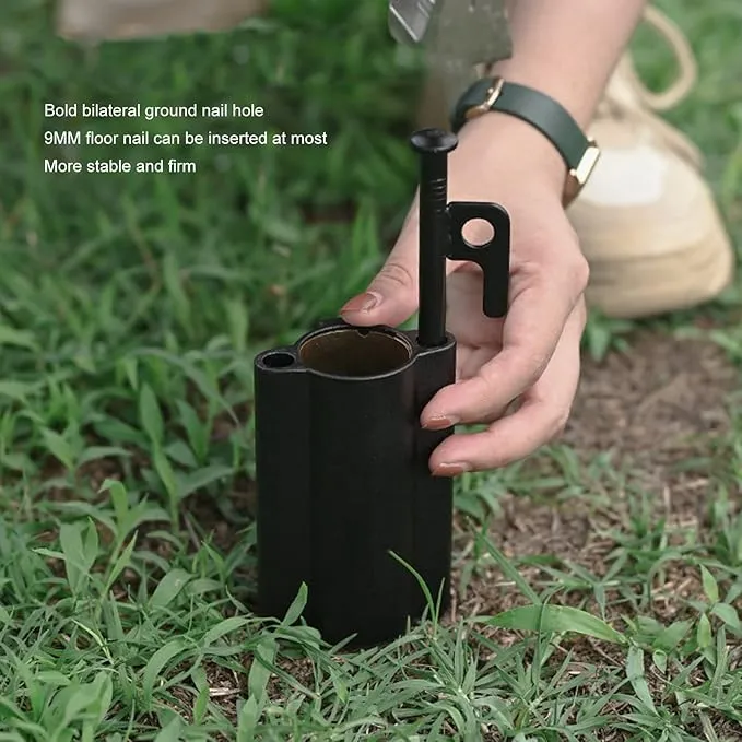 Alomejor Camping Tent Rod Holder Portable Awning Rod Holder Canopy Tent Bracket Fixed Tube Accessories