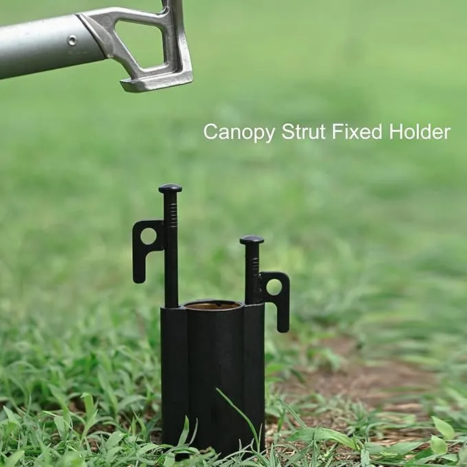 Alomejor Camping Tent Rod Holder Portable Awning Rod Holder Canopy Tent Bracket Fixed Tube Accessories