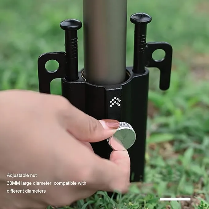 Alomejor Camping Tent Rod Holder Portable Awning Rod Holder Canopy Tent Bracket Fixed Tube Accessories