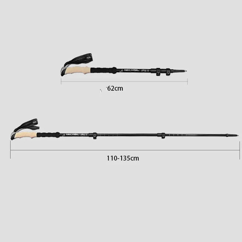 Alpenstocks Aluminum Outdoor Hiking Anti Shock Trekking Pole (1 Pole)