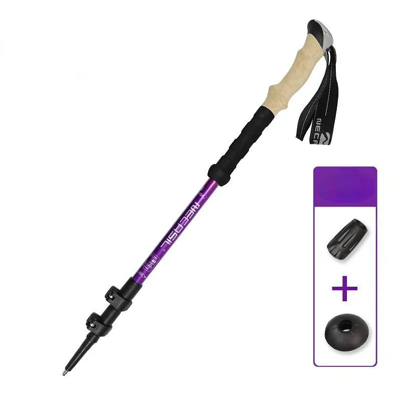 Alpenstocks Aluminum Outdoor Hiking Anti Shock Trekking Pole (1 Pole)