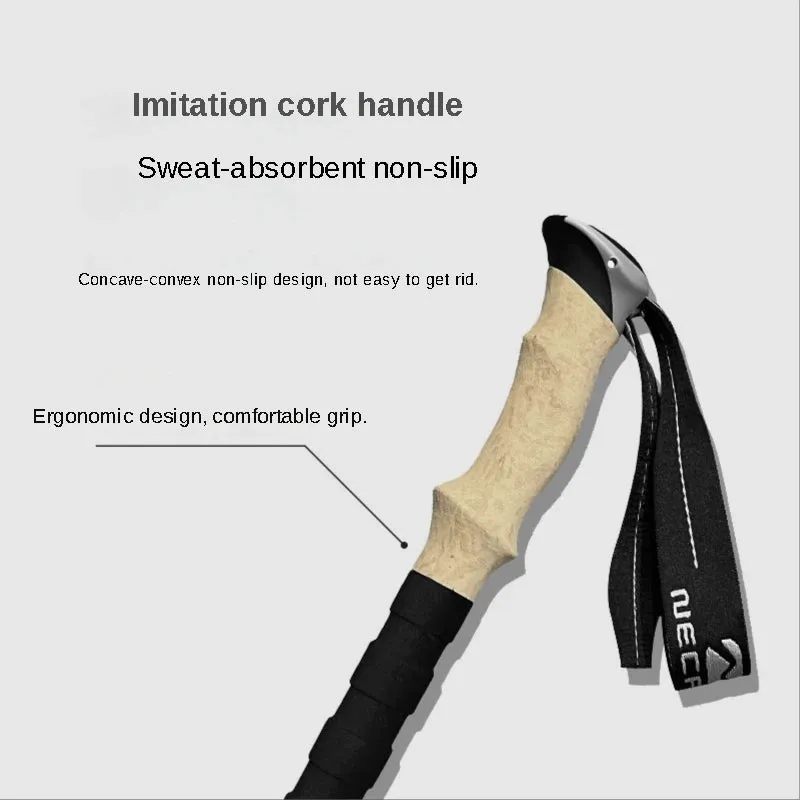 Alpenstocks Aluminum Outdoor Hiking Anti Shock Trekking Pole (1 Pole)