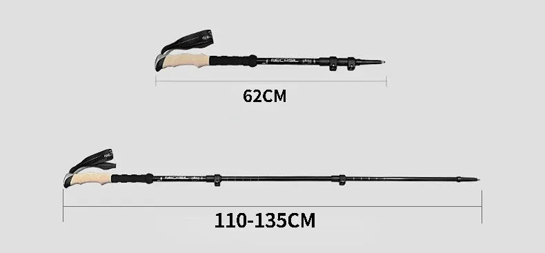 Alpenstocks Aluminum Outdoor Hiking Anti Shock Trekking Pole (1 Pole)
