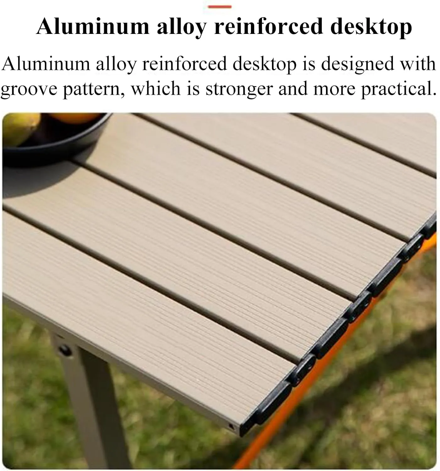 Aluminum Alloy Camping Table Folding Picnic Tables Ultralight Compact Camping Table Roll Up Table Top for Camping Hiking