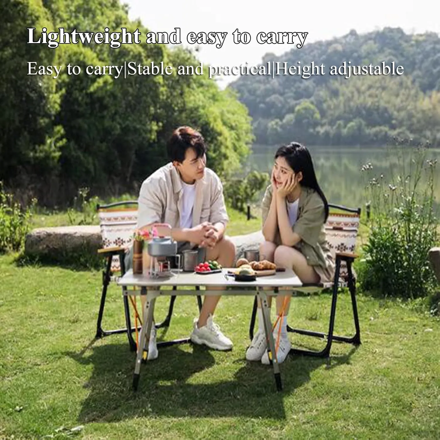 Aluminum Alloy Camping Table Folding Picnic Tables Ultralight Compact Camping Table Roll Up Table Top for Camping Hiking
