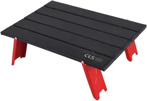 Aluminum Alloy Folding Table, Lightweight Foldable Fold Up Camping Fishing Table Holder, Ultralight Compact Mini Folding Table for Camping, Picnic, Outdoor, Travel, Beach