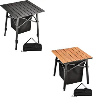 Aluminum Camping Side Table, Compact Folding Outdoor Table,Small Camp Table for Picnic, Hiking, Fishing, Grill,Camping