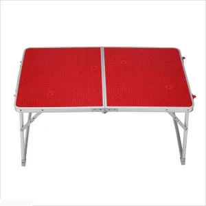 Aluminum Folding Table, Adjustable Height Portable Camping Table, Sturdy Lightweight Camp Table
