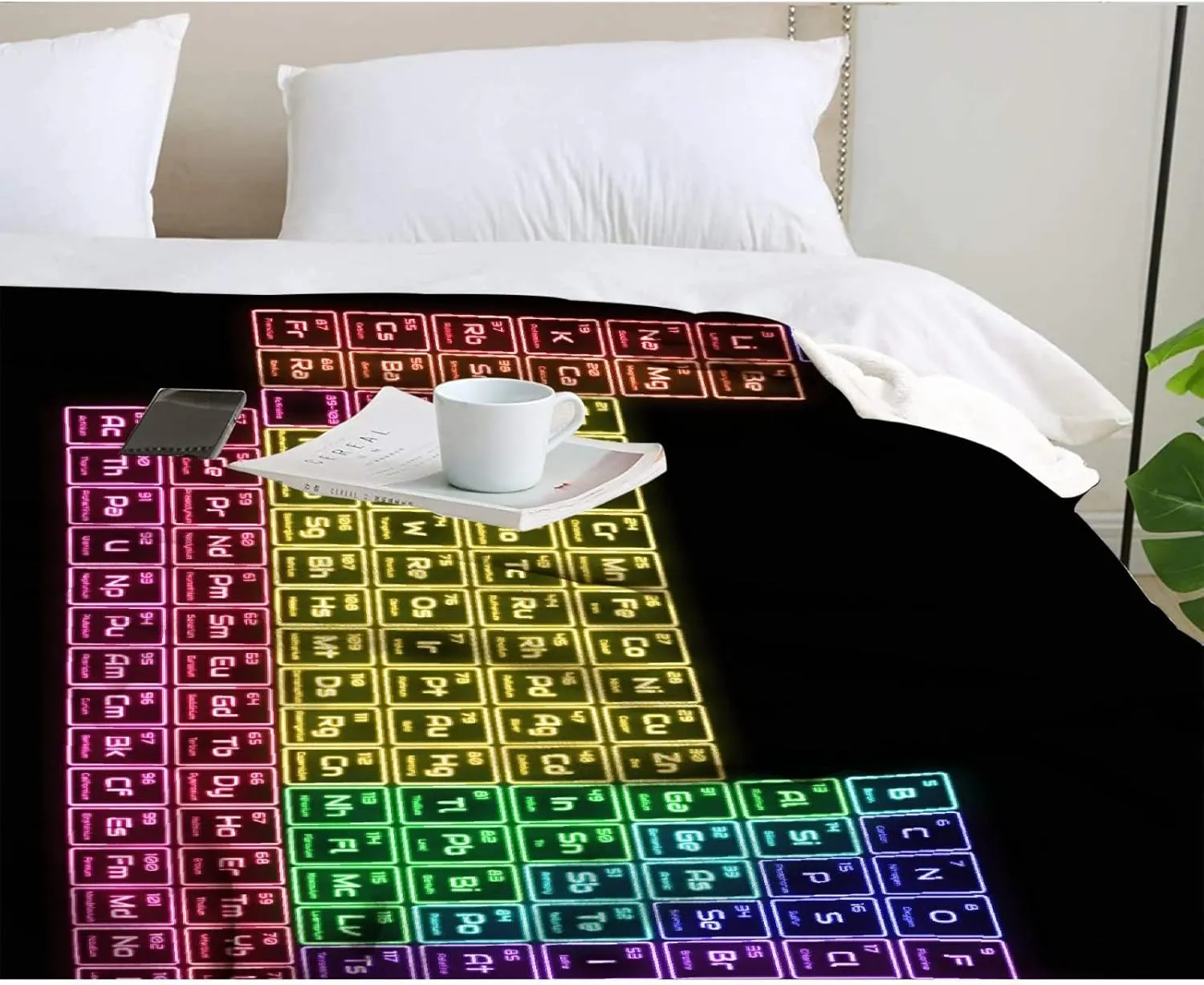 Anuruddha Periodic Table Blankets Used for Beds Sofas Warm and Comfortable Microfiber Flannel Lightweight Blankets for Kids 50x40 Inches (Men, Women)