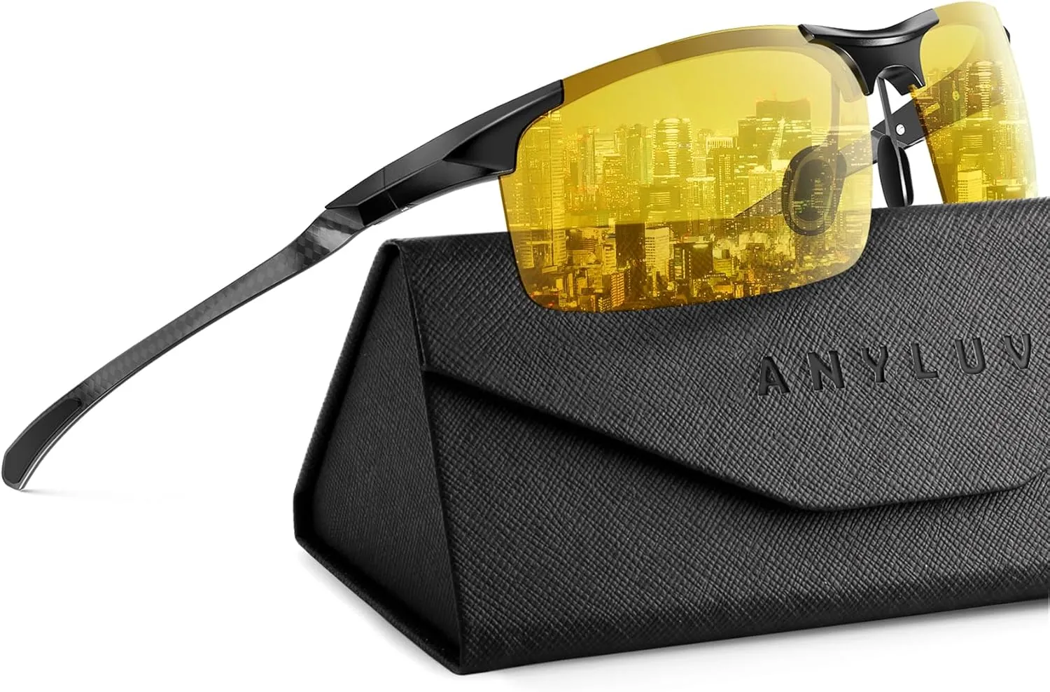 ANYLUV Polarized Sunglasses-Men Mens-Sunglasses Sport: Carbon Fiber Lightweight Sun Glasses Al-Mg UV400 Fishing Driving Golf