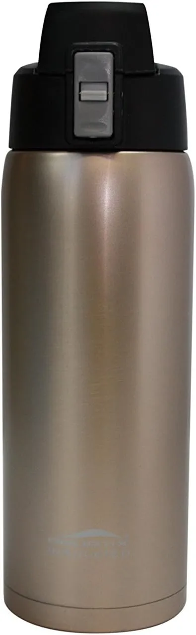 Aquatix Glittering Gold Insulated FlipTop Ultimate Sport Bottle 21 Ounce Pure Stainless Steel