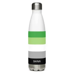 Aromantic Flag LGBTQ Stainless Steel Water 17oz Bottle