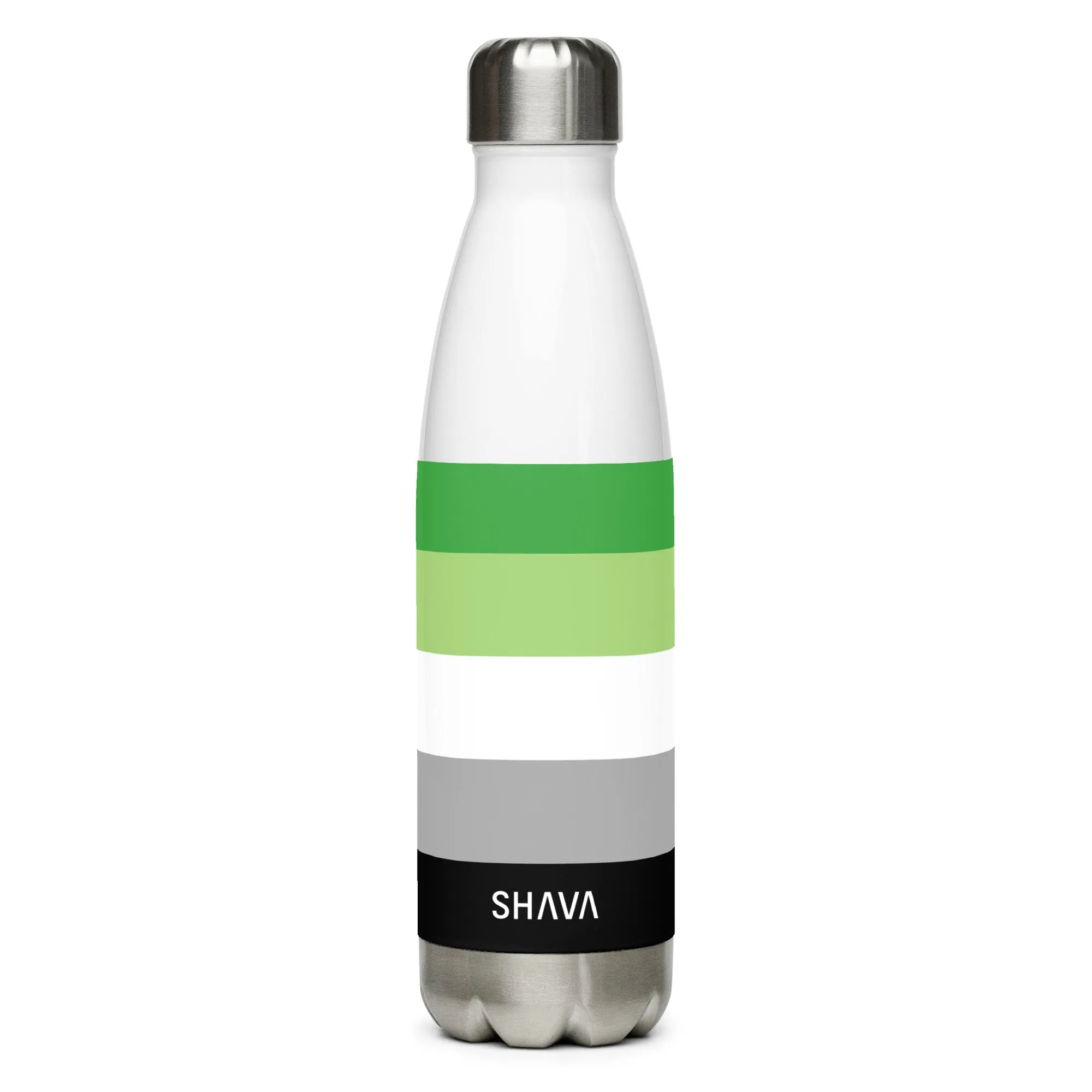 Aromantic Flag LGBTQ Stainless Steel Water 17oz Bottle