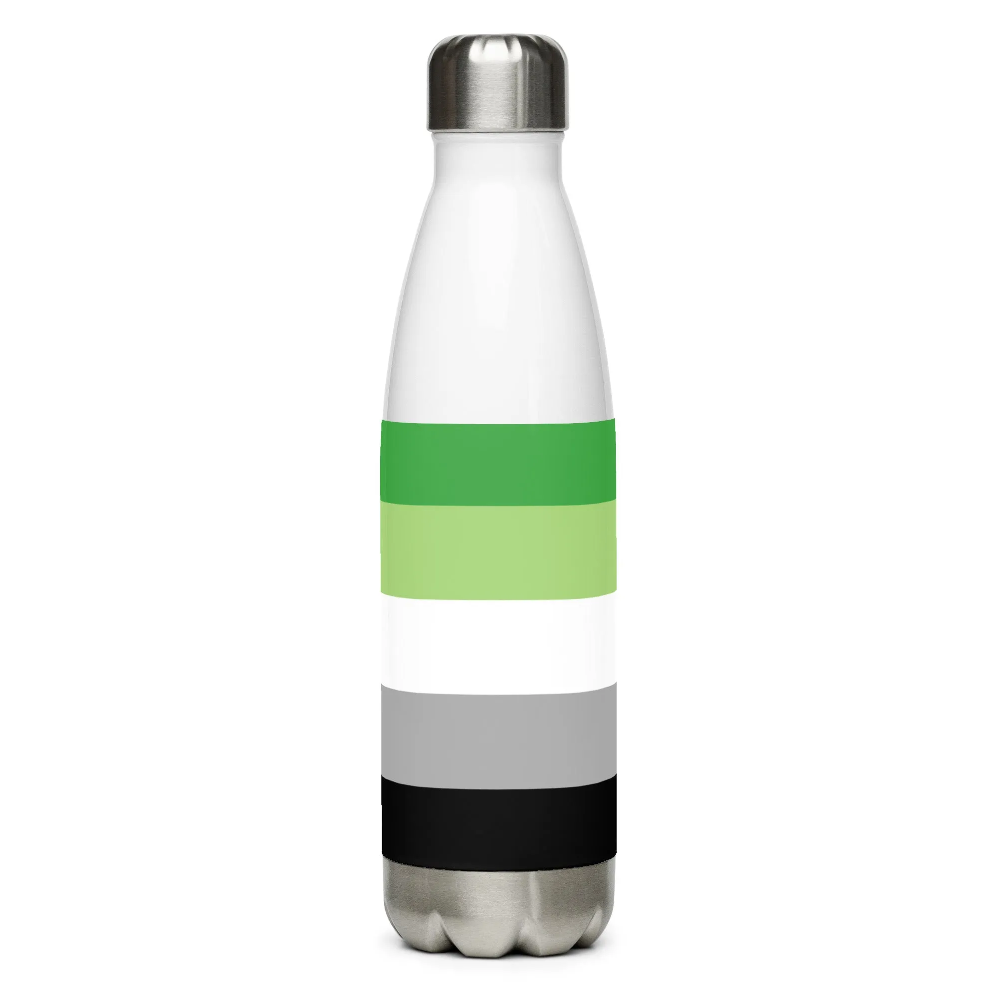 Aromantic Flag LGBTQ Stainless Steel Water 17oz Bottle