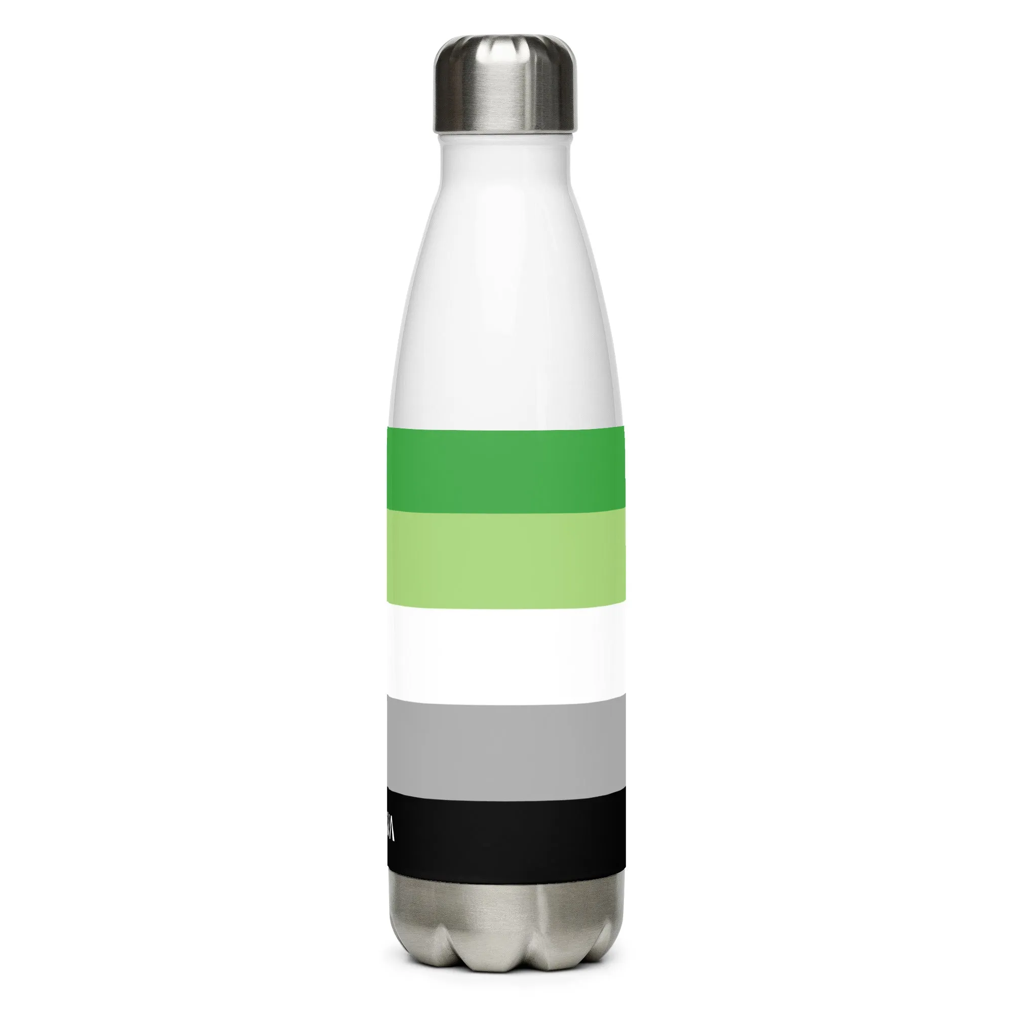 Aromantic Flag LGBTQ Stainless Steel Water 17oz Bottle