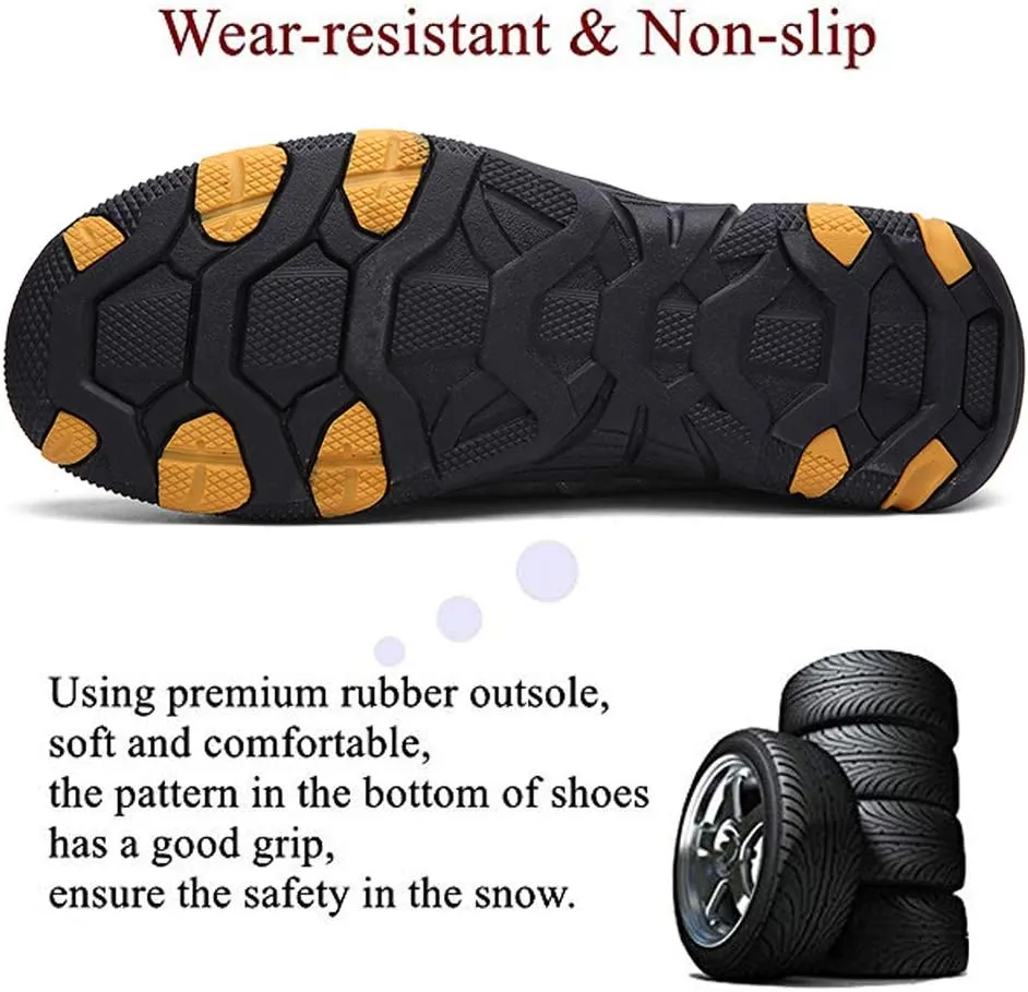 Asifn Men's Outdoor Hiking Shoes Pig Skin Mesh Lining Walking Hiking Snow Working Riding Ski Hunting Climbing Adventure
