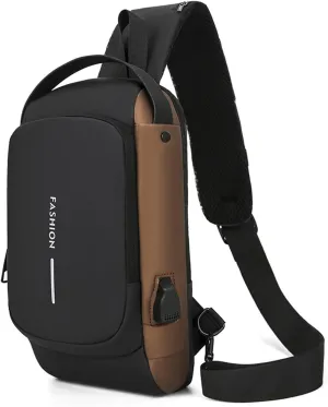 Auricz Bag, Auricz Sling Bag, Leyweio bag, New Carbon Fiber Streamline Anti-Theft Sling Bags, Waterproof Chest bags