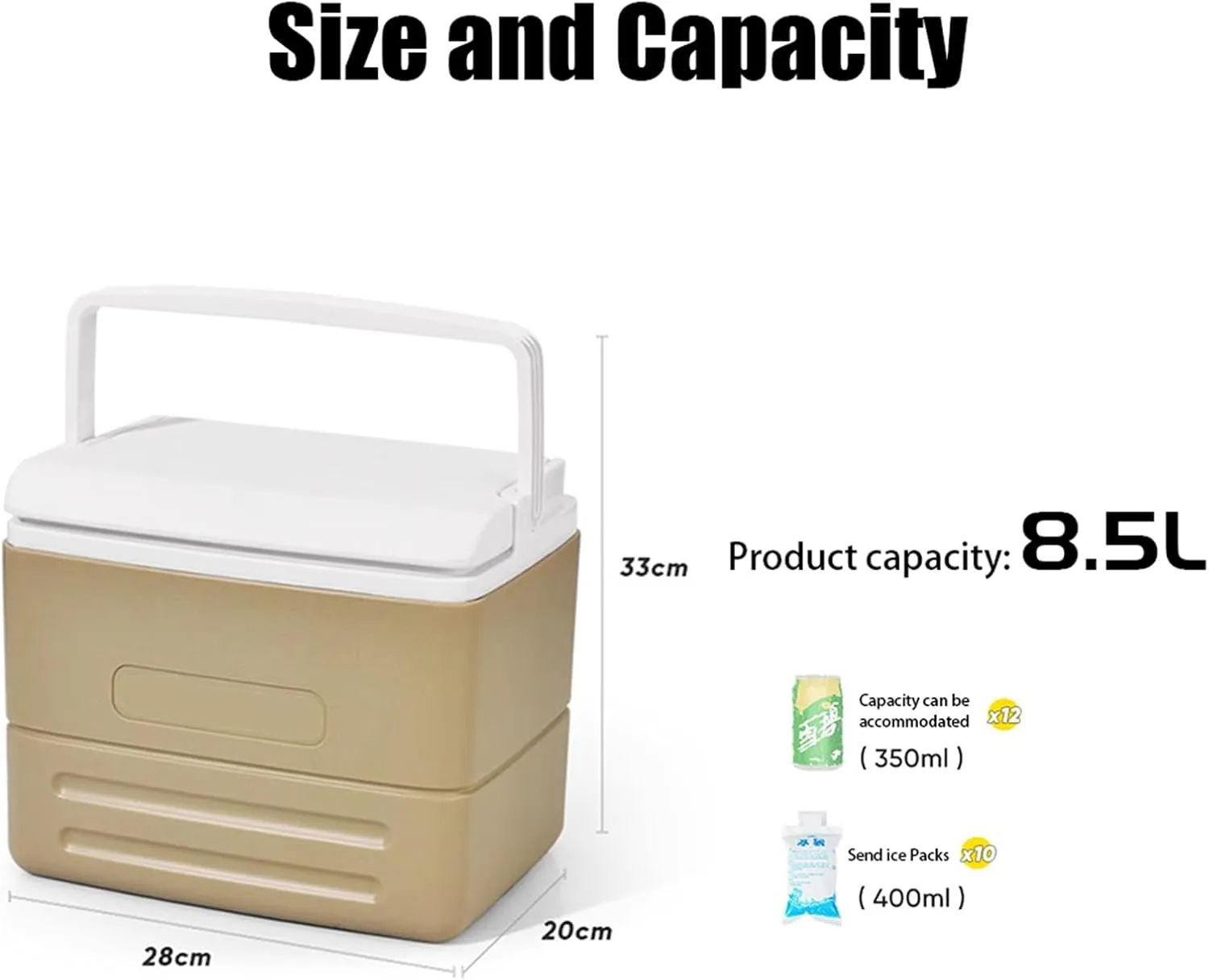 Automotive Camping Coolers for Mercury Grand Marquis/Marquis, Leak-Resistant Outdoor Hard Cooler Portable Insulated Cooler for Travel, Camping, Picnic,S