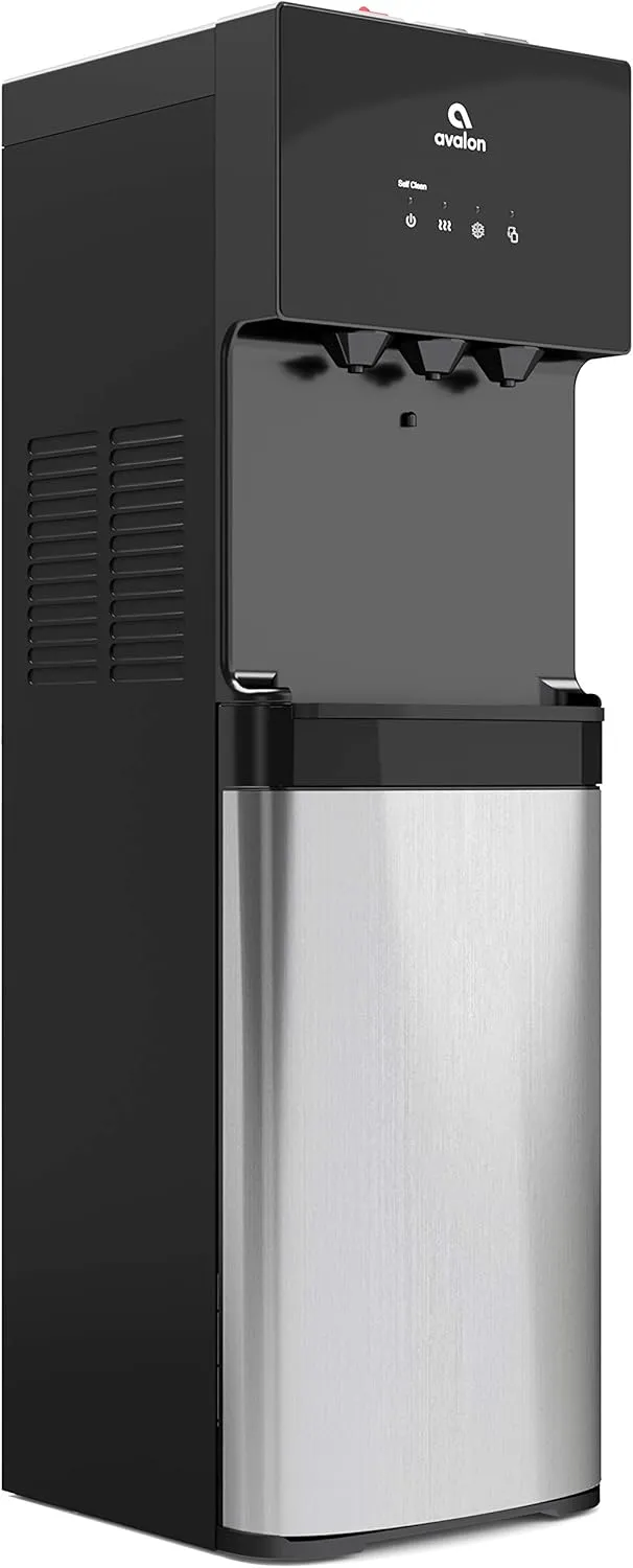 Avalon Bottom Loading Water Cooler Water Dispenser with BioGuard- 3 Temperature Settings - Hot, Cold & Room Water, Durable Stainless Steel Construction, Anti-Microbial Coating- UL Listed