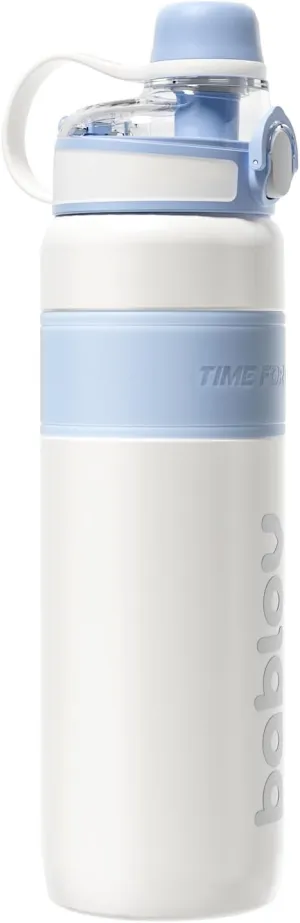 BABLOV Insulated Stainless Steel Water Bottle with Straw for Sports and Travel Purple,32Oz