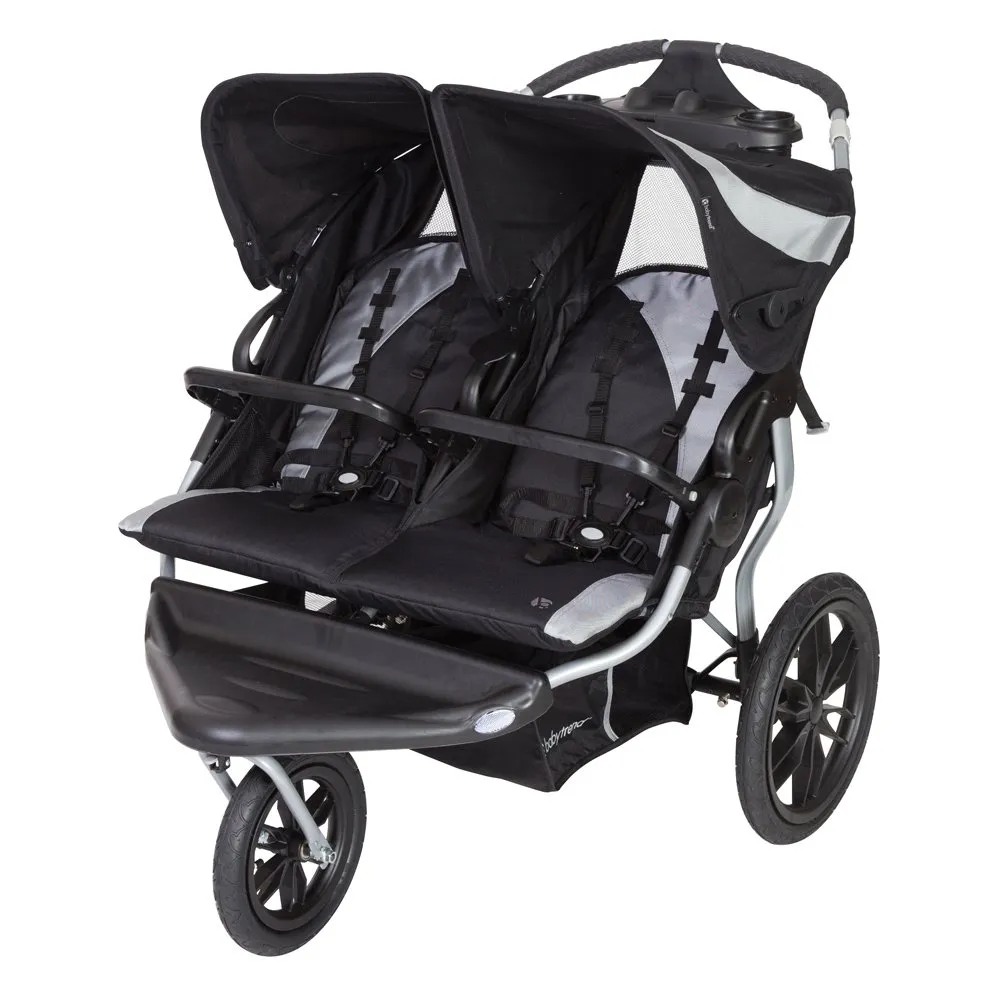Baby Trend Navigator Lite Double Jogger Stroller, Europa & Secure Snap Tech 35 Infant Car Seat, Nimbus