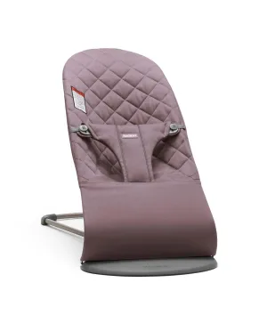 BabyBjörn Bouncer Bliss, Woven, Classic Quilt, Dark Purple 2-in-1 Adjustable Baby Bouncer Seat and Toddler Chair, Newborn to Toddler (8-29 lbs), 4 Positions, Lightweight & Portable