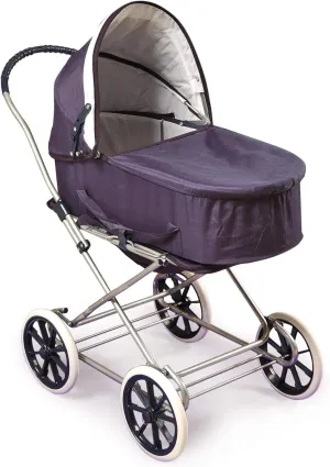 Badger Basket English Style Doll Stroller – Fits 18 to 22-inch Dolls, Classic Pretend Play Toy with Adjustable Canopy