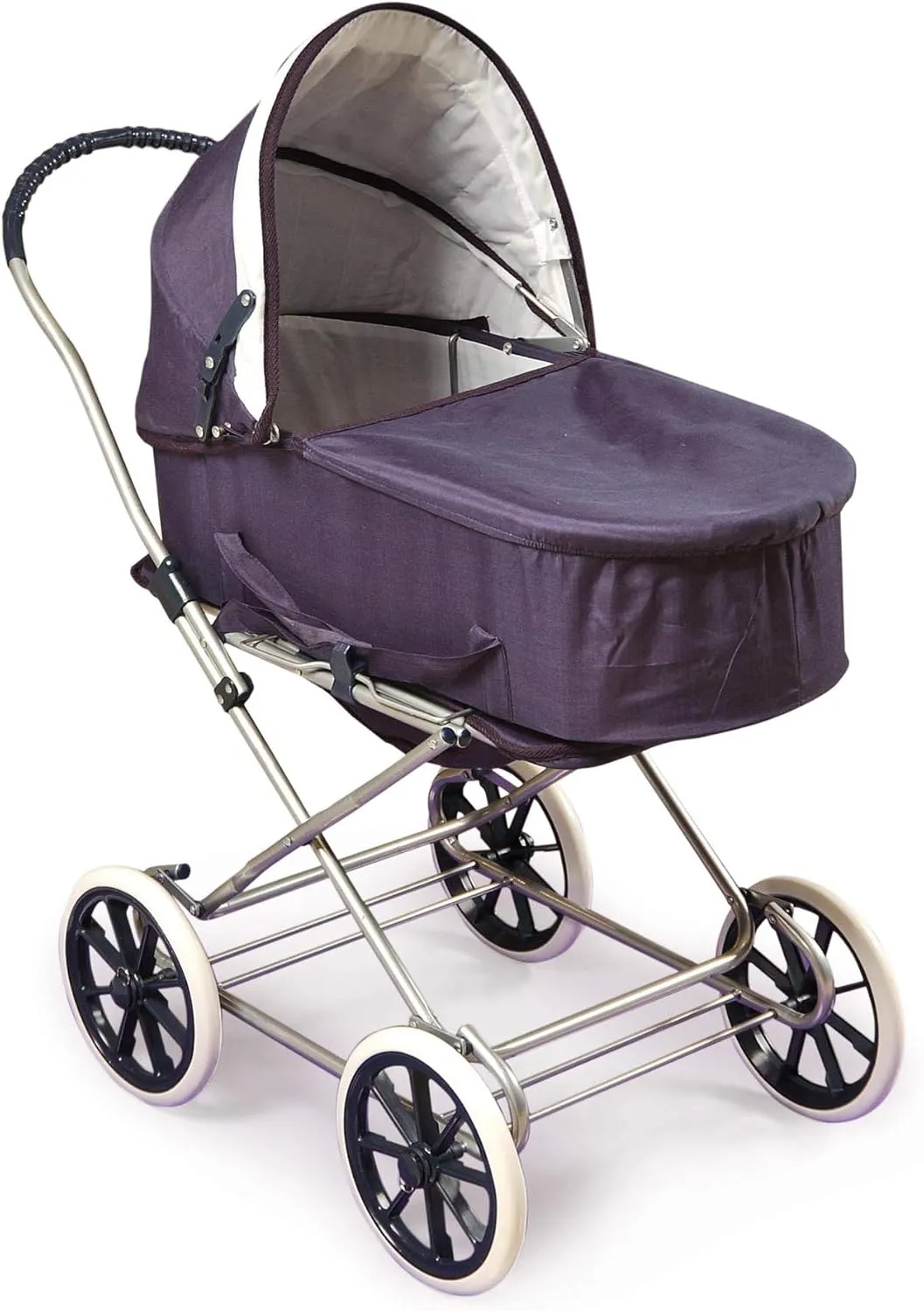 Badger Basket English Style Doll Stroller – Fits 18 to 22-inch Dolls, Classic Pretend Play Toy with Adjustable Canopy