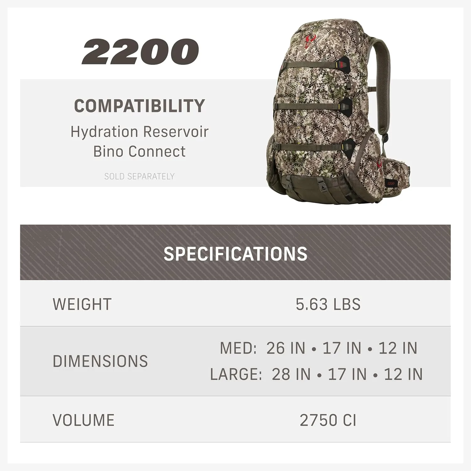 Badlands 2200 Hunting Backpack with Built-in Meat Hauler
