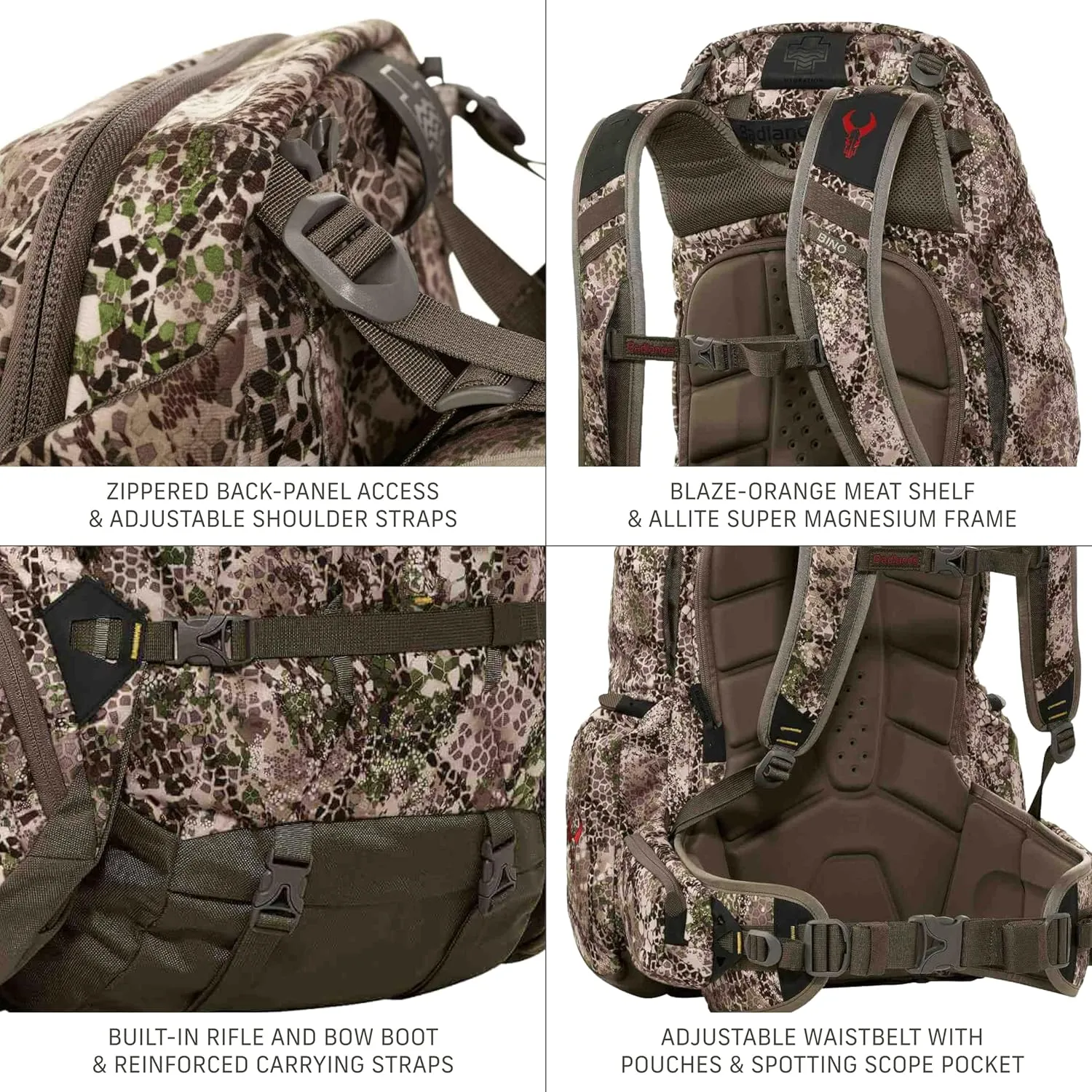 Badlands 2200 Hunting Backpack with Built-in Meat Hauler