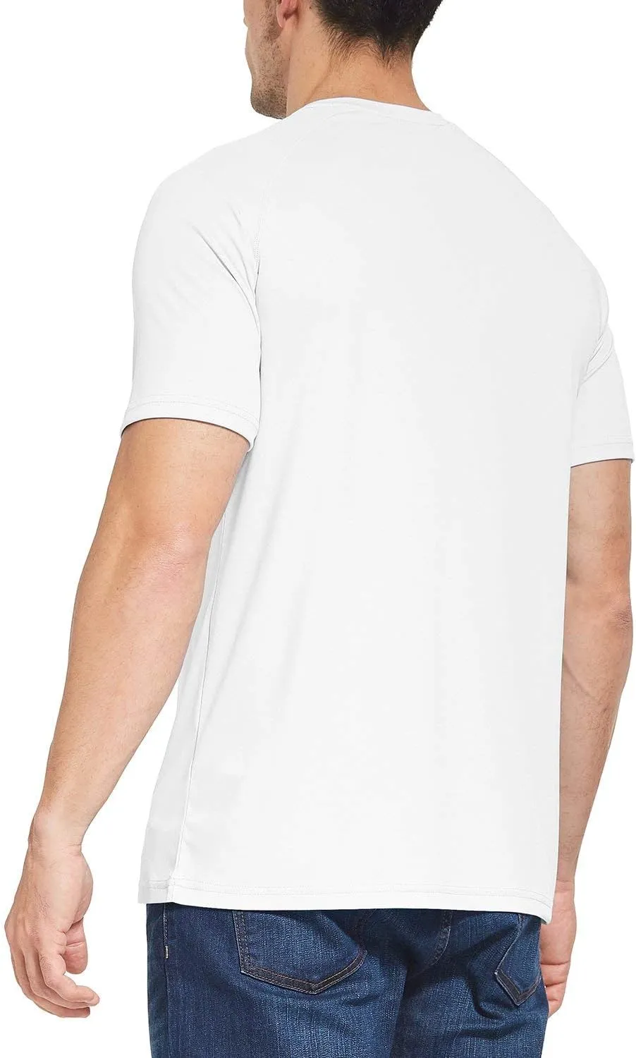 baleaf Men's UPF 50  Short Sleeve Shirts Lightweight Sun Protection SPF T-Shirts Fishing Hiking Running