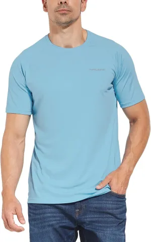 baleaf Men's UPF 50  Short Sleeve Shirts Lightweight Sun Protection SPF T-Shirts Fishing Hiking Running